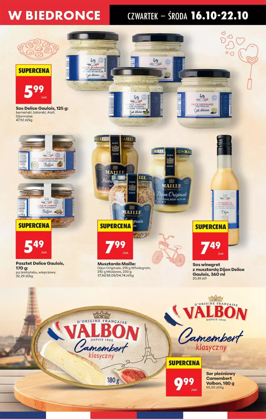 Gazetka promocyjna Biedronka - Od Czwartku - ważna 16.10 do 22.10.2025 - strona 47 - produkty: Camembert, Fa, Gin, Gra, Mus, Musztarda, Pasztet, Ser, Ser pleśniowy, Sos, Tarta, Tartare