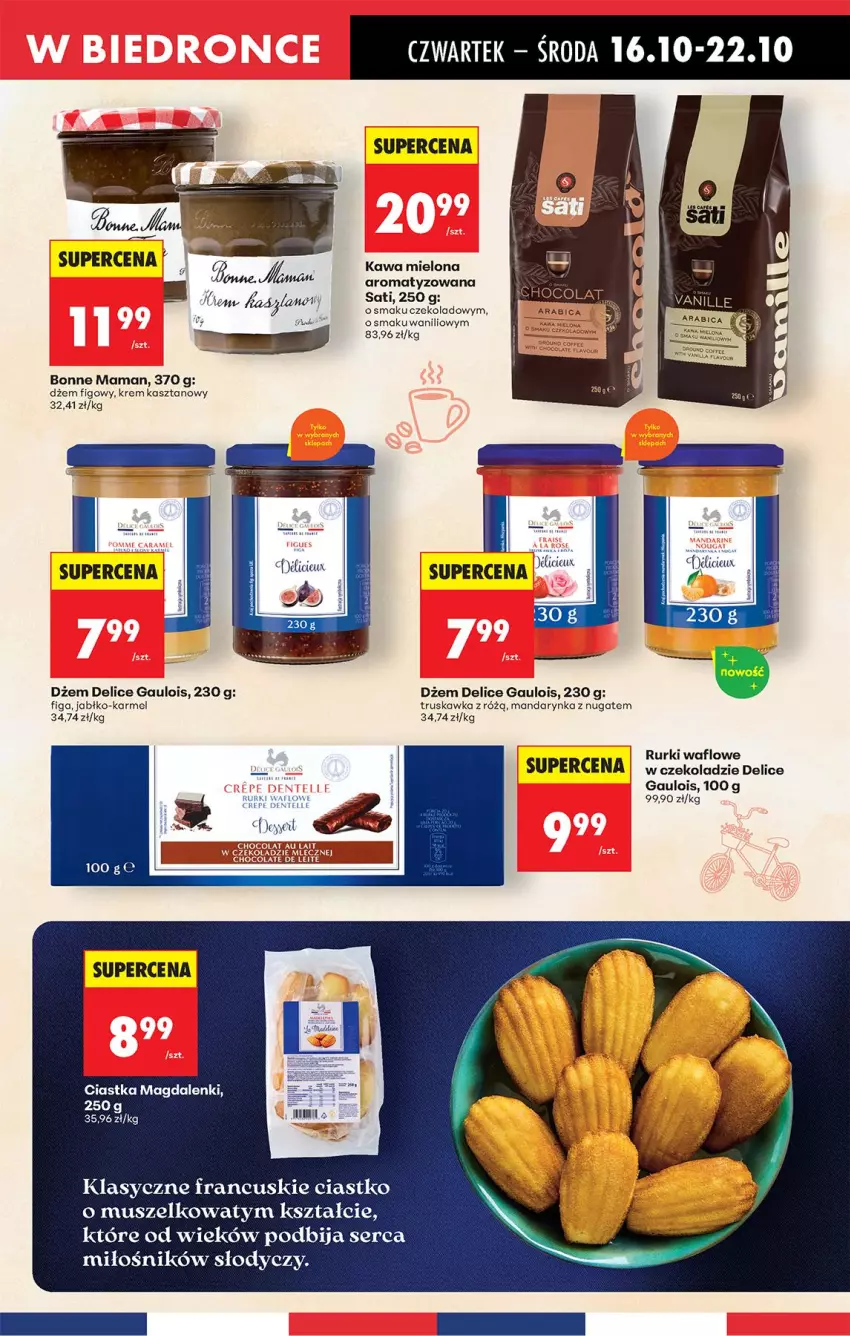 Gazetka promocyjna Biedronka - Od Czwartku - ważna 16.10 do 22.10.2025 - strona 49 - produkty: Ciastka, Dżem, Kawa, Kawa mielona, Mus, Rurki, Sati, Ser