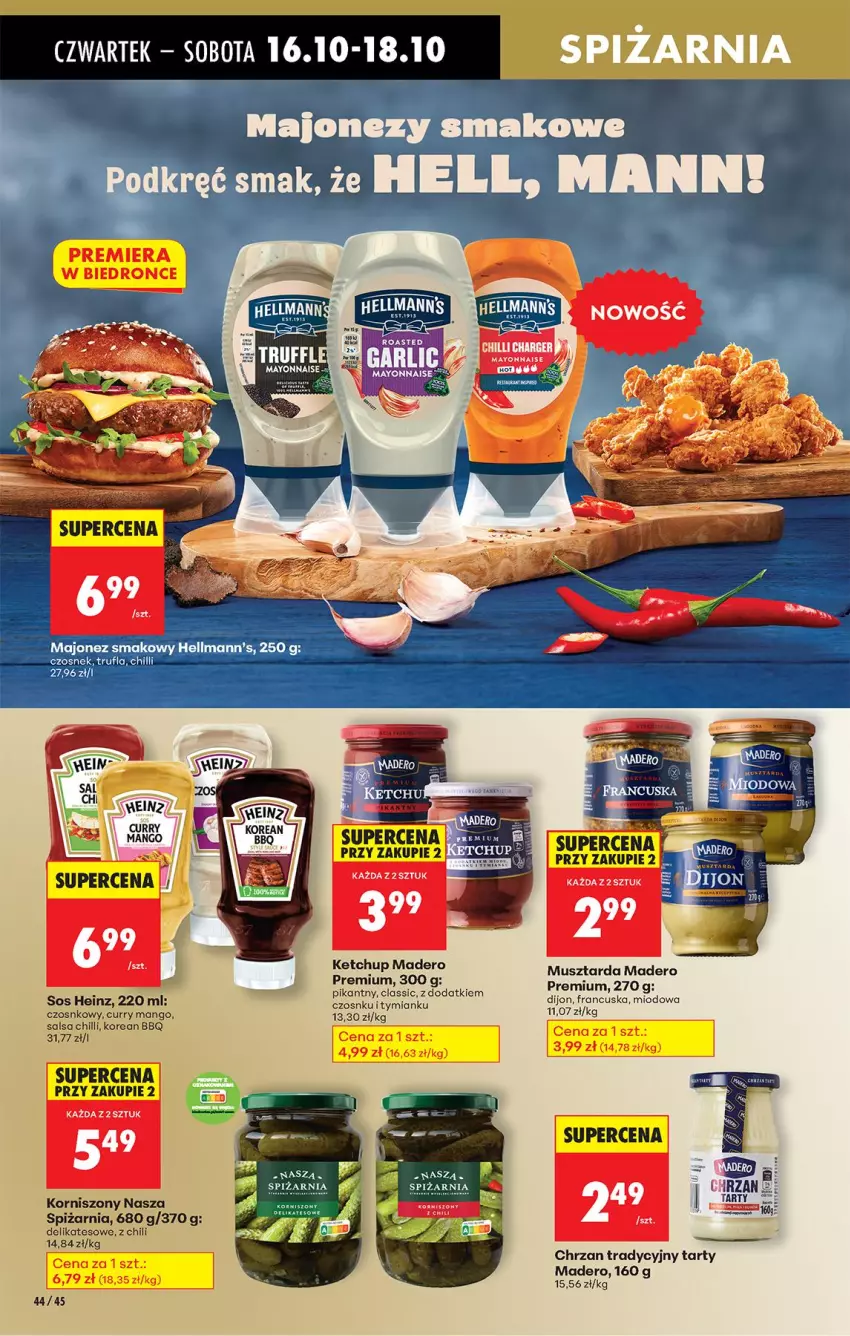 Gazetka promocyjna Biedronka - Od Czwartku - ważna 16.10 do 22.10.2025 - strona 52 - produkty: Chrzan, Dell, Heinz, Mango, Mus, Musztarda, Salsa, Sos