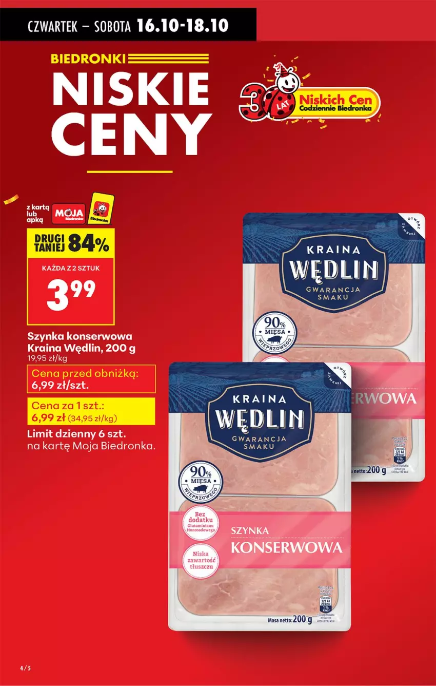 Gazetka promocyjna Biedronka - Od Czwartku - ważna 16.10 do 22.10.2025 - strona 6 - produkty: Ser, Szynka, Szynka konserwowa