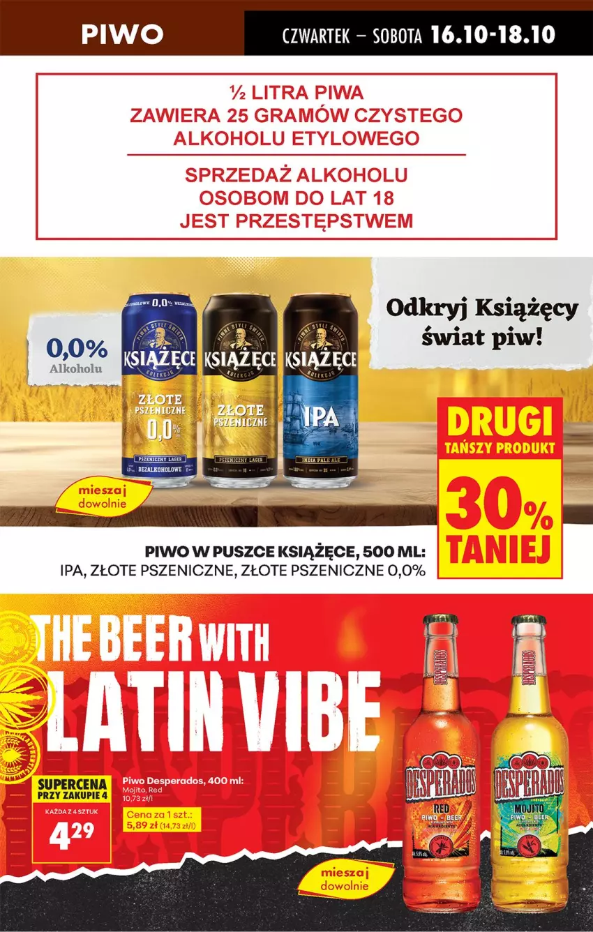 Gazetka promocyjna Biedronka - Od Czwartku - ważna 16.10 do 22.10.2025 - strona 65 - produkty: Desperados, Książęce, Piwo