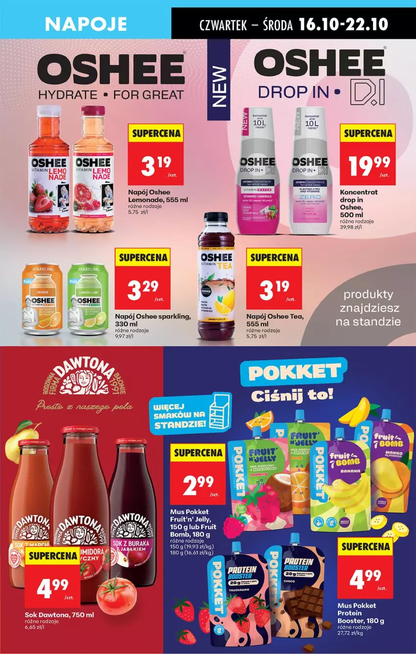 Gazetka promocyjna Biedronka - Od Czwartku - ważna 16.10 do 22.10.2025 - strona 67 - produkty: Booster, Mus, Napój, Napoje, Oshee