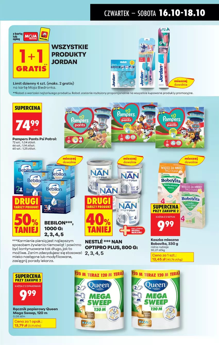 Gazetka promocyjna Biedronka - Od Czwartku - ważna 16.10 do 22.10.2025 - strona 69 - produkty: BEBILON, BoboVita, Gra, Mleko, O nas, Pampers, Papier, Por, Psi Patrol, Ręcznik