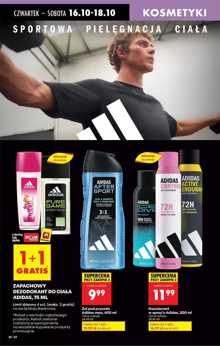 Gazetka promocyjna Biedronka - Od Czwartku - ważna 16.10 do 22.10.2025 - strona 74 - produkty: Adidas, Dezodorant, Gra, Por, Sport