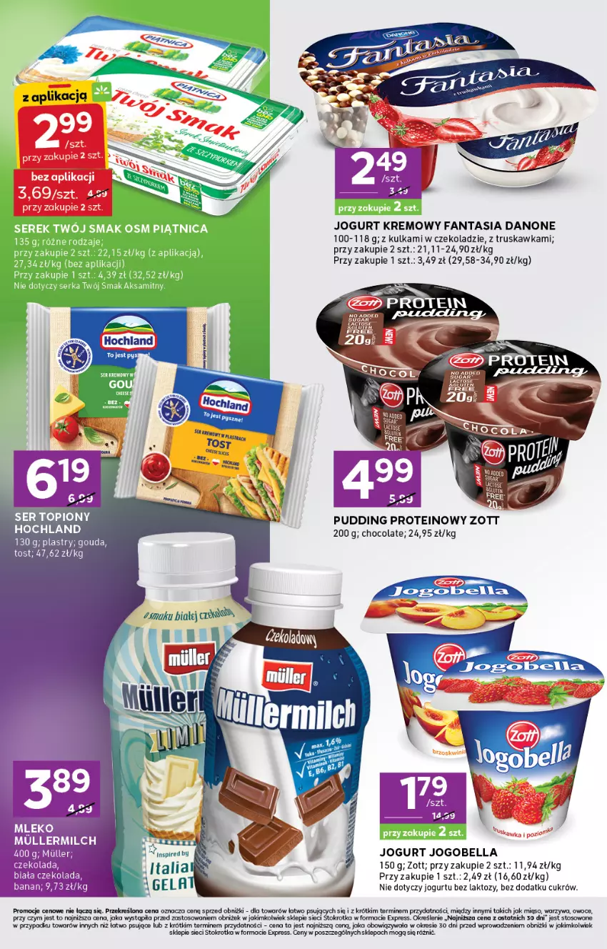 Gazetka promocyjna Stokrotka - Stokrotka Express - ważna 30.10 do 05.11.2025 - strona 4 - produkty: Bell, Bella, Czekolada, Danone, Fa, Fanta, Hochland, Jogobella, Jogurt, LG, Mięso, Owoce, Pudding, Ser, Ser topiony, Top, Warzywa, Zott