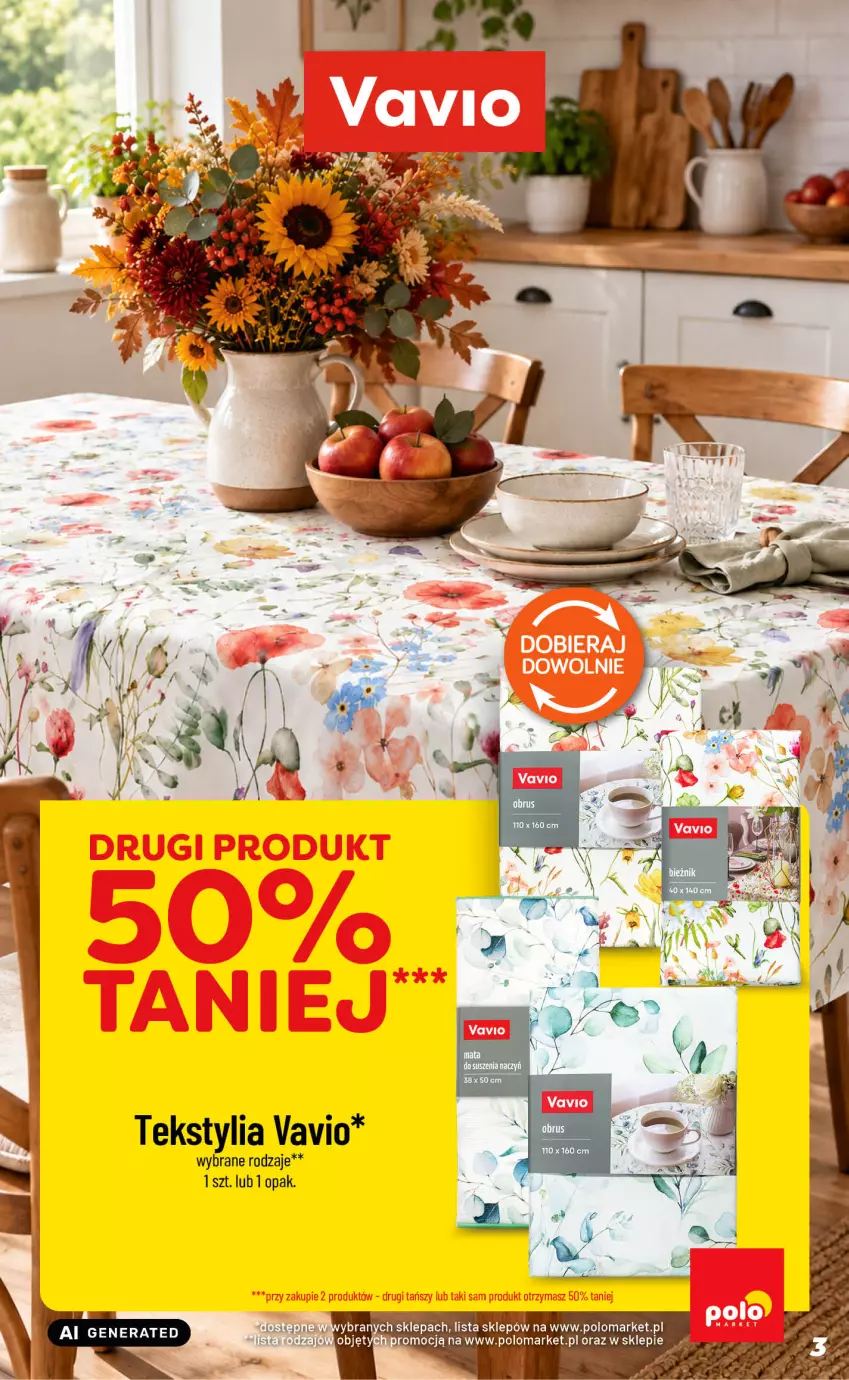Gazetka promocyjna PoloMarket - Oferta Inspirujący TYDZIEŃ - ważna 23.09 do 29.09.2026 - strona 3 - produkty: Obrus