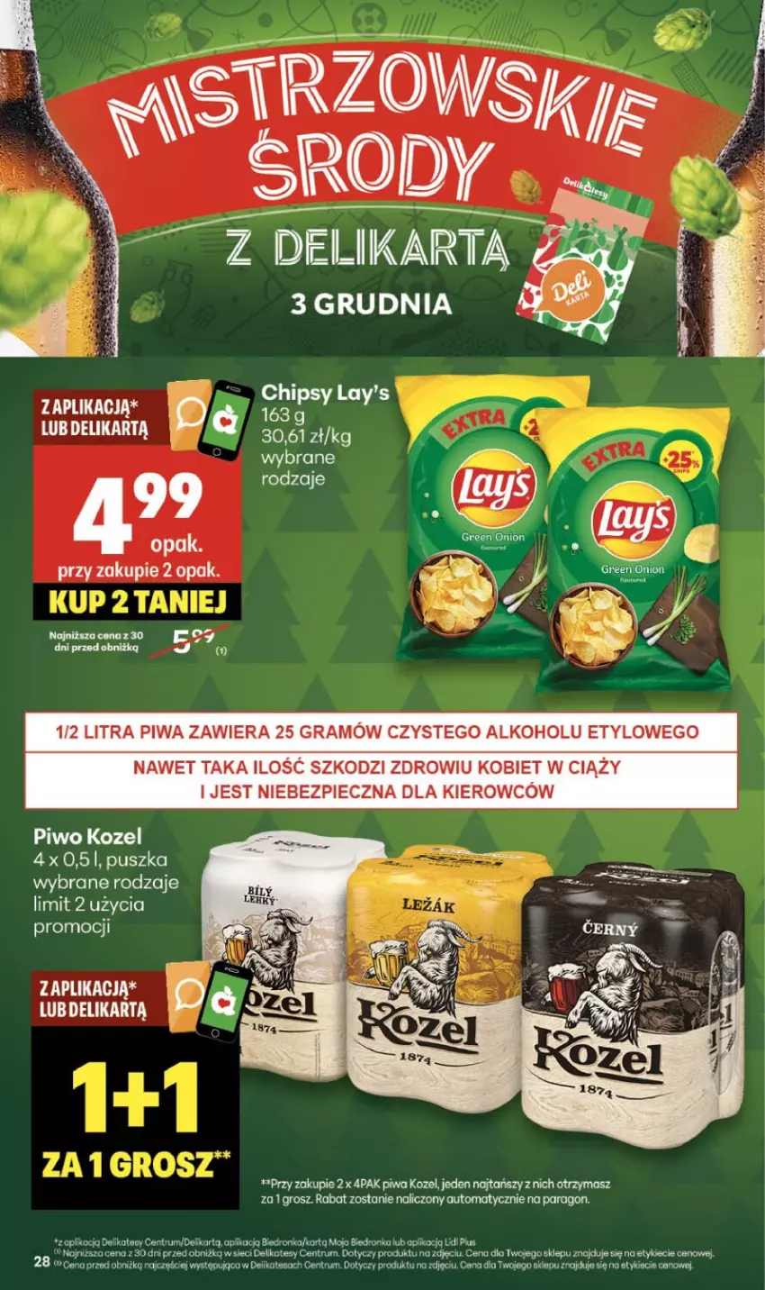 Gazetka promocyjna Delikatesy Centrum - Franczyza DC48 Czwartek - ważna 27.11 do 03.12.2025 - strona 28 - produkty: Gra, Koc, Kozel, Piec, Piwa, Piwo, Por, Rum