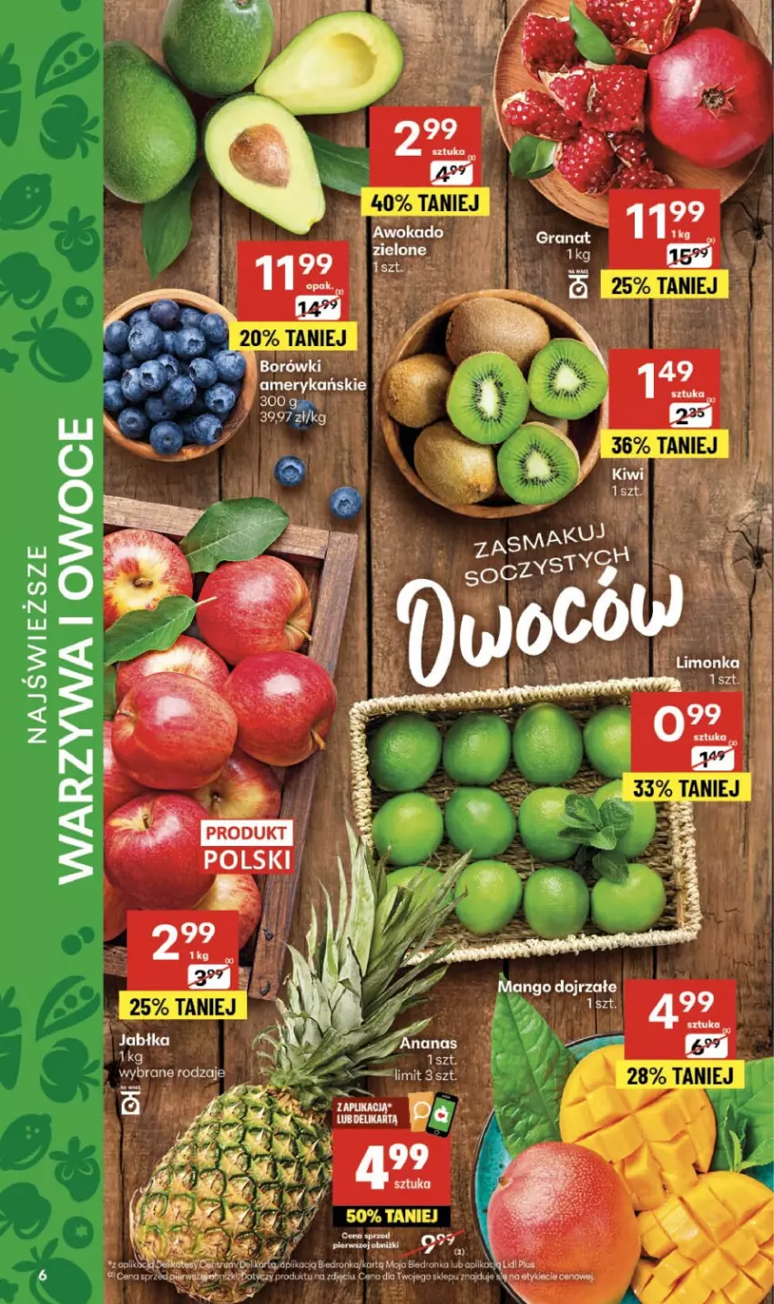 Gazetka promocyjna Delikatesy Centrum - Franczyza DC48 Czwartek - ważna 27.11 do 03.12.2025 - strona 6 - produkty: Ananas, Jabłka, Limonka, Mango, Warzywa