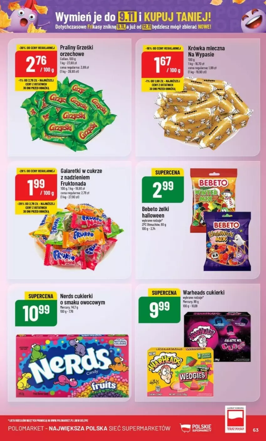 Gazetka promocyjna PoloMarket - ważna 30.10 do 05.11.2024 - strona 60 - produkty: Cukier, Cukierki, Gala, Galaretki, Grześki, Praliny