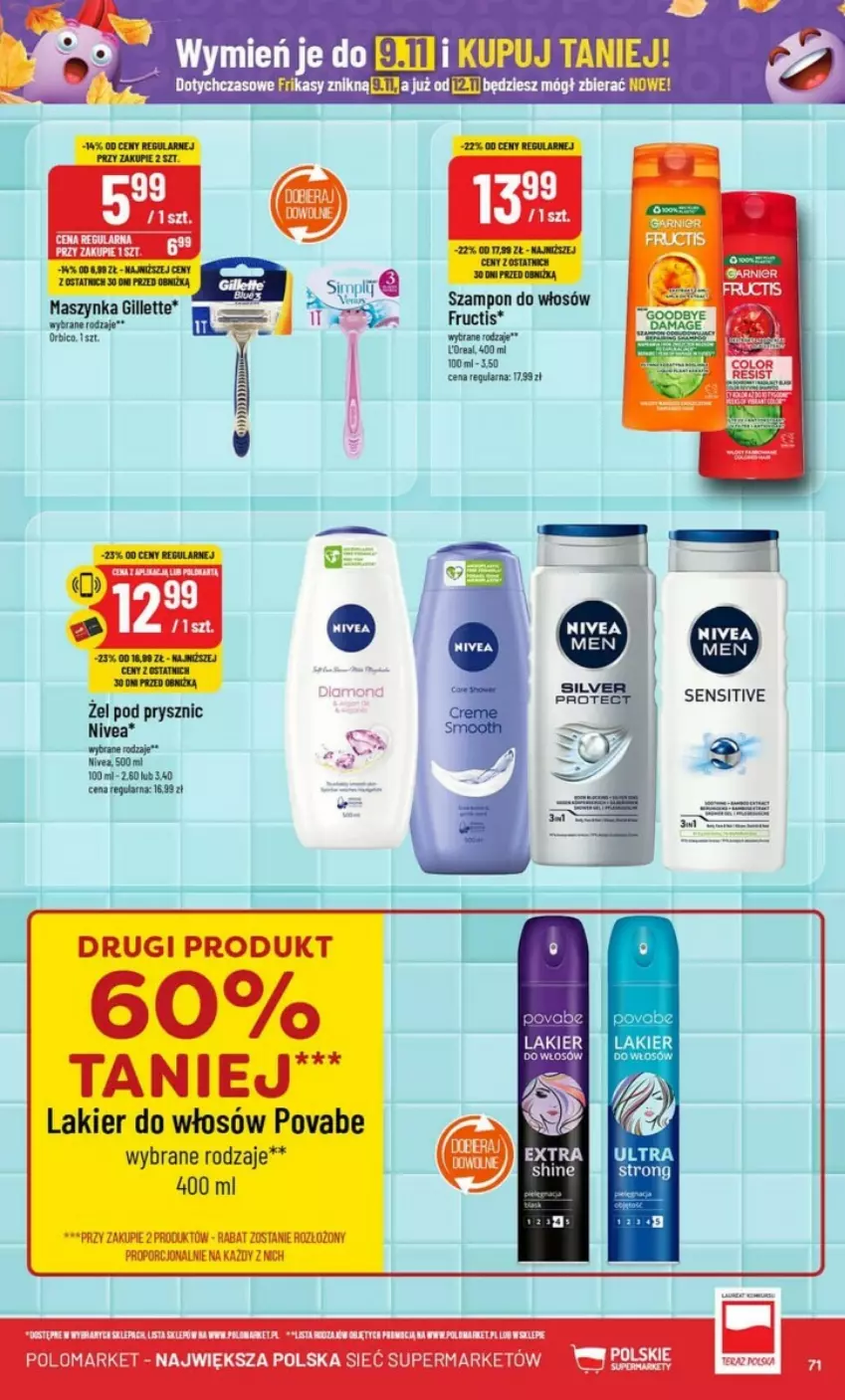 Gazetka promocyjna PoloMarket - ważna 30.10 do 05.11.2024 - strona 69 - produkty: Gillette, Lakier, Lakier do włosów, Szynka