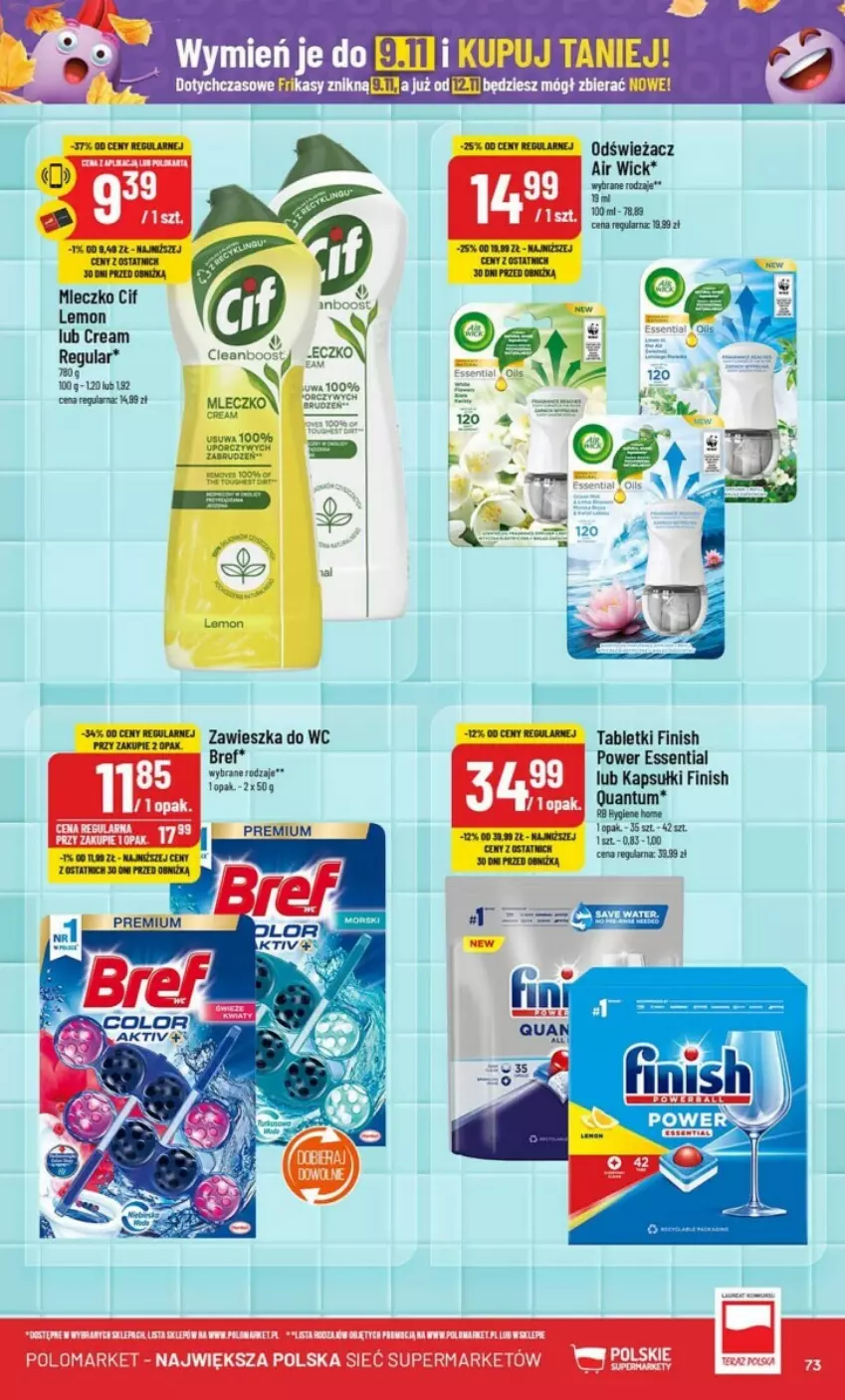 Gazetka promocyjna PoloMarket - ważna 30.10 do 05.11.2024 - strona 71 - produkty: Air Wick, Bref, Finish, Tablet, Zawieszka do wc