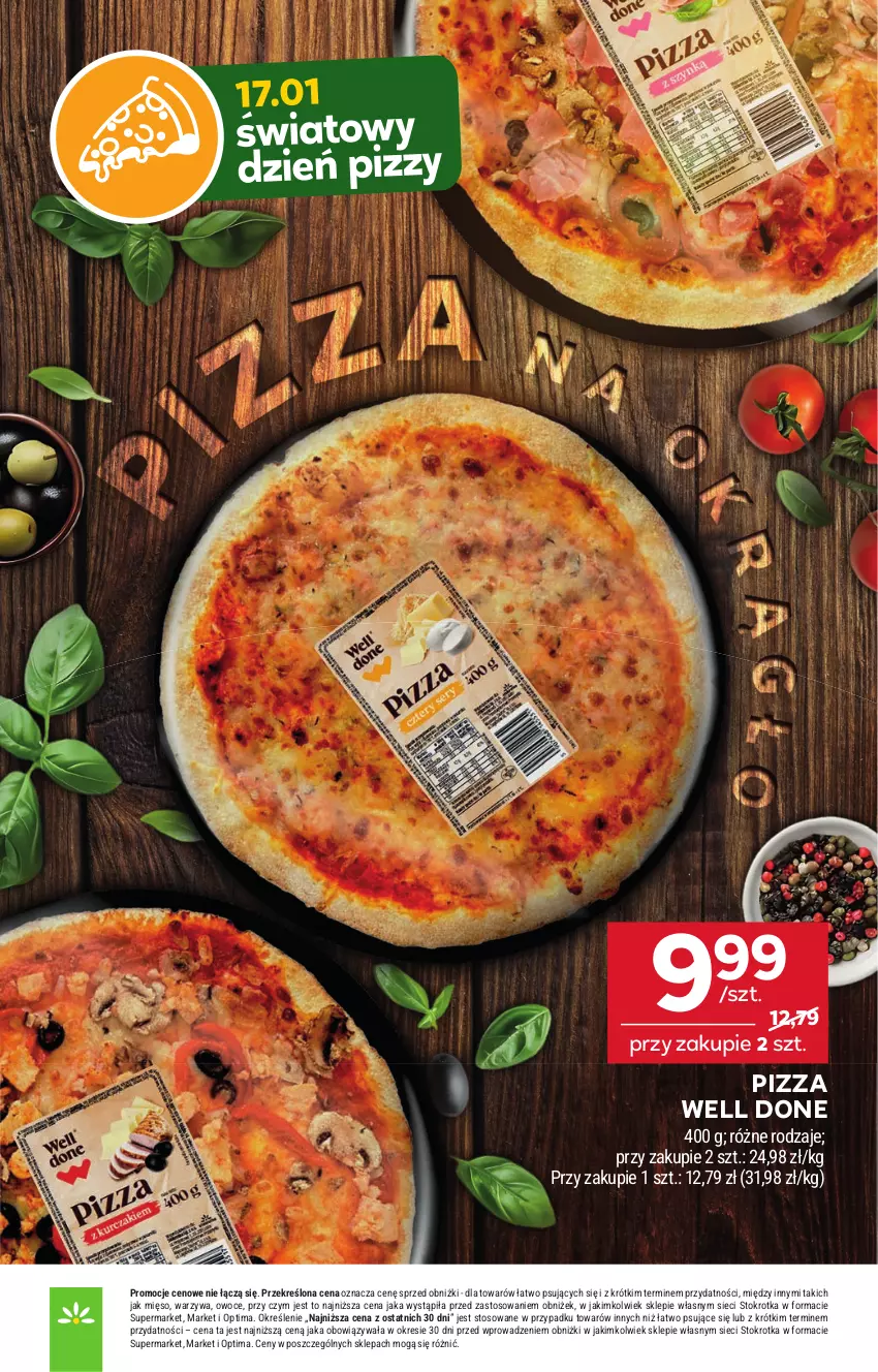 Gazetka promocyjna Stokrotka - Supermarket - ważna 15.01 do 21.01.2026 - strona 19 - produkty: Mięso, Optima, Owoce, Pizza, Warzywa