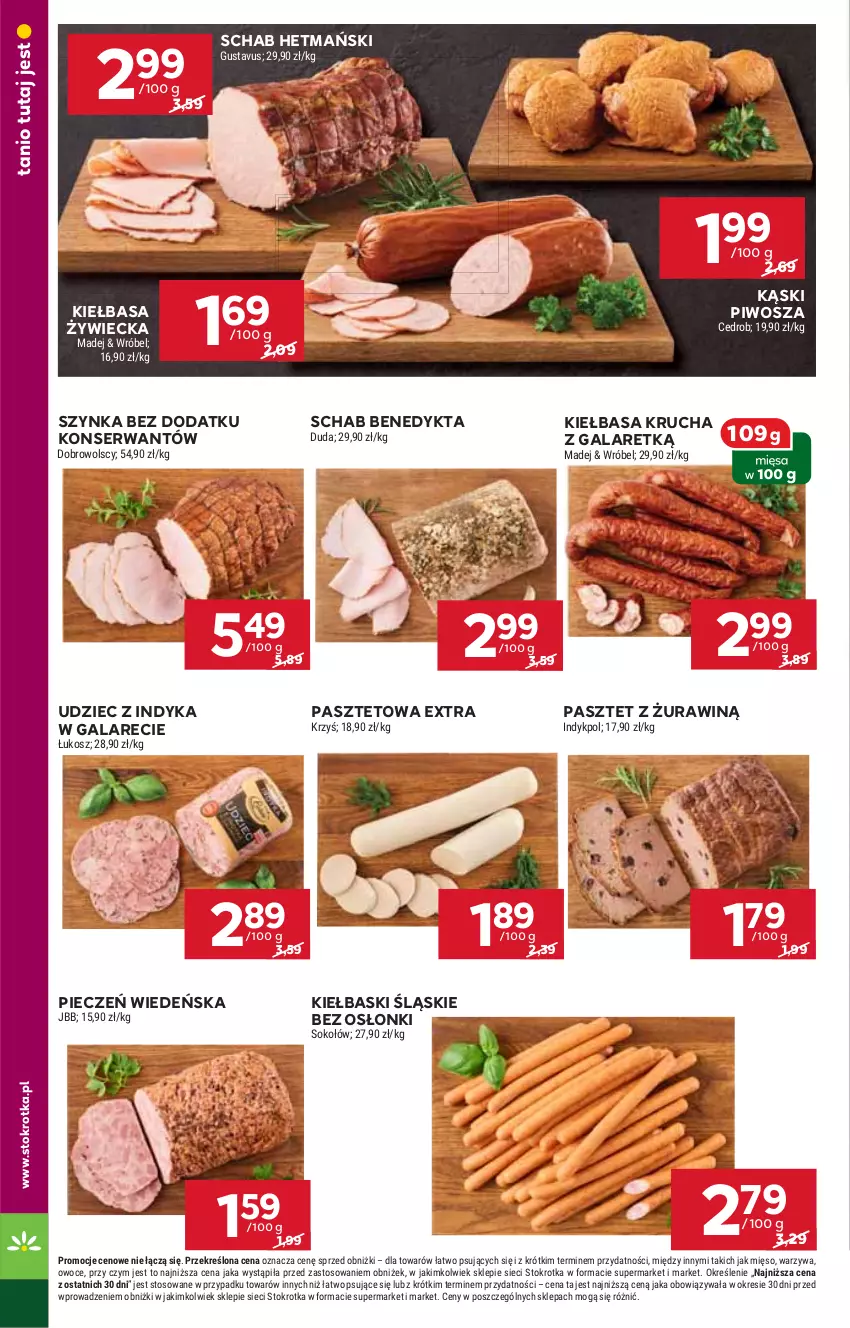 Gazetka promocyjna Stokrotka - Market Opole/Radom - ważna 23.01 do 29.01.2025 - strona 6 - produkty: Gala, HP, Kiełbasa, Kiełbasa krucha, Kiełbaski śląskie, Pasztet, Piec, Piwo, Schab Benedykta, Ser, Sos, Szynka, Udziec z indyka, Udziec z indyka w galarecie