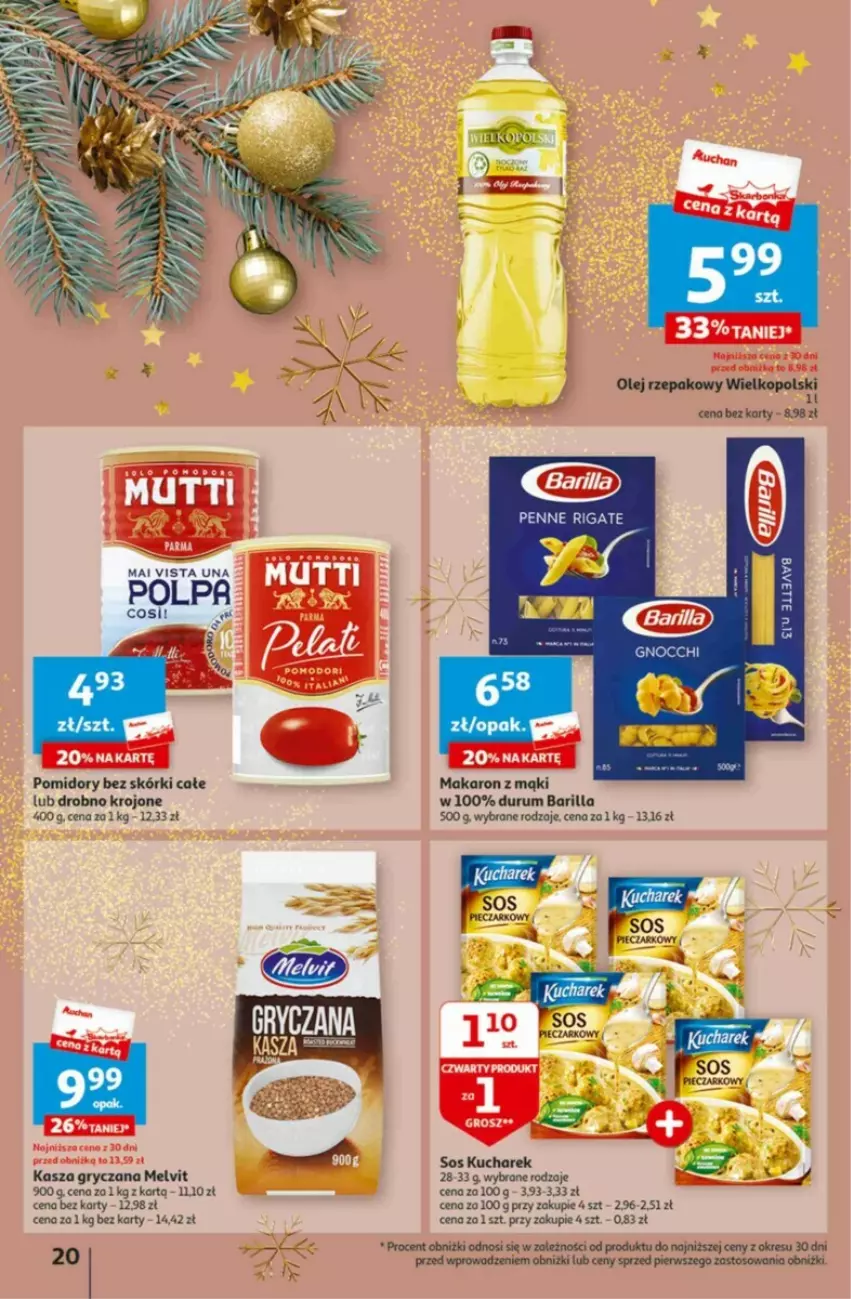 Gazetka promocyjna Auchan - ważna 16.11 do 22.11.2023 - strona 13 - produkty: Barilla, Gry, Kasza, Kasza gryczana, Kucharek, Makaron, Melvit, Penne, Pomidory, Rum, Sos