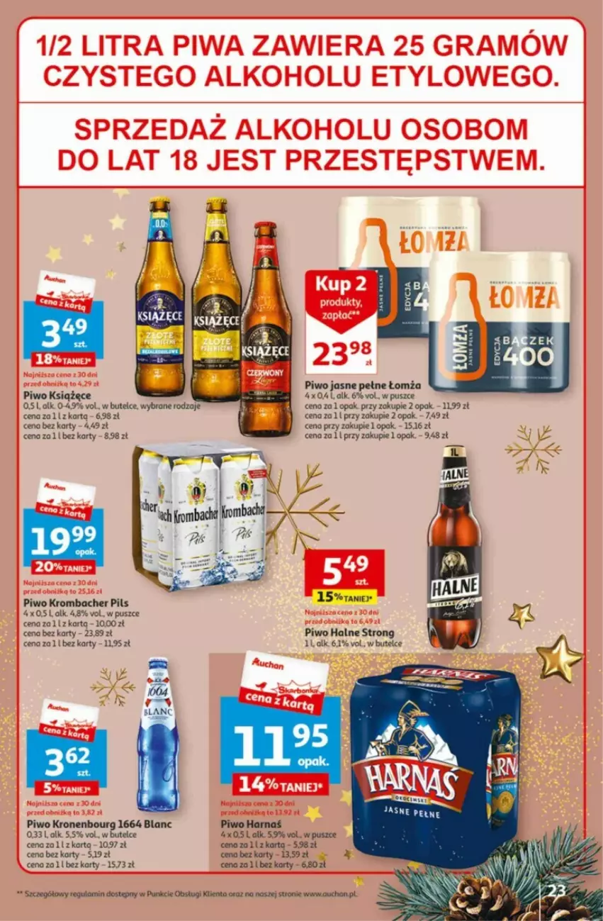 Gazetka promocyjna Auchan - ważna 16.11 do 22.11.2023 - strona 16 - produkty: Gra, Harnaś, Książęce, Piwa, Piwo, Piwo jasne