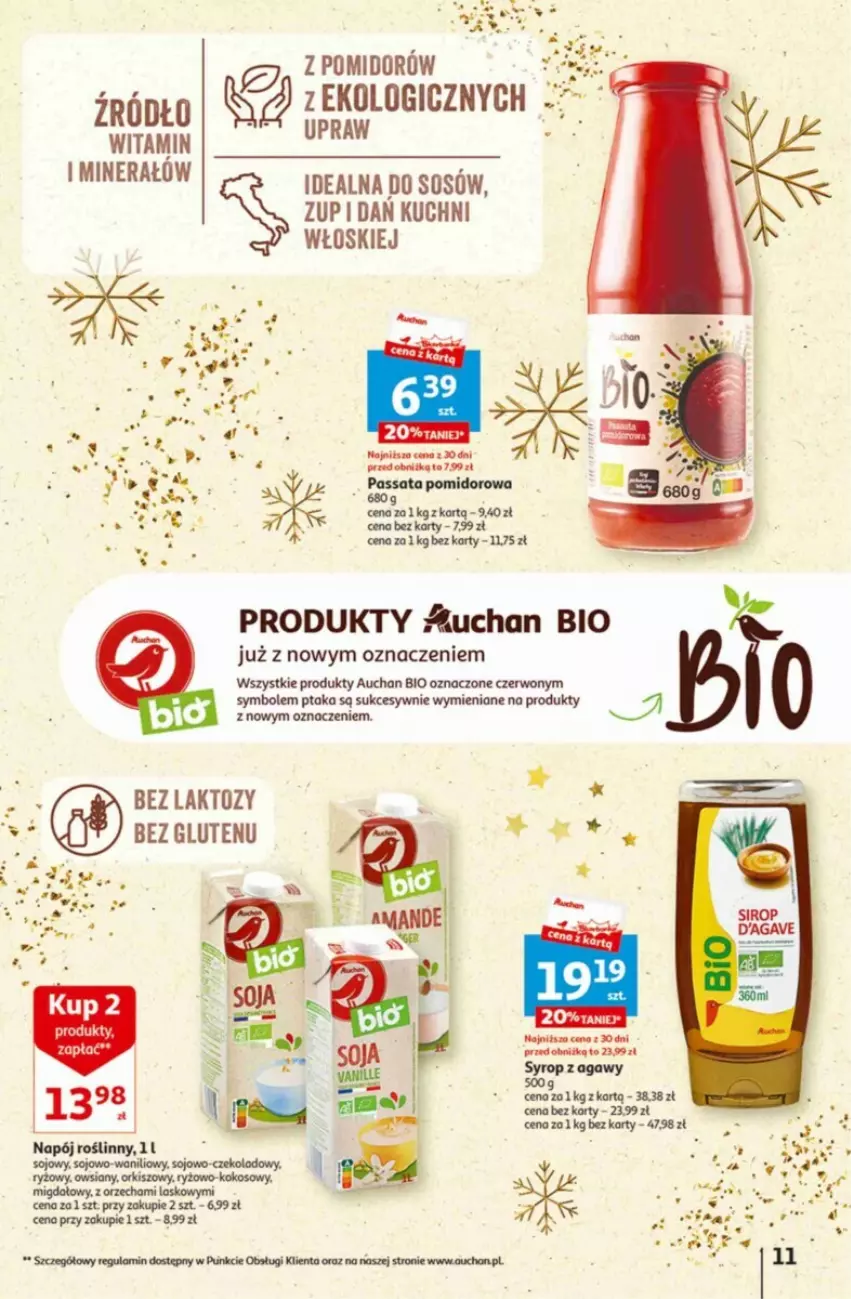 Gazetka promocyjna Auchan - ważna 16.11 do 22.11.2023 - strona 3 - produkty: Kokos, Napój, Napój roślinny, Ryż, Sos, Syrop