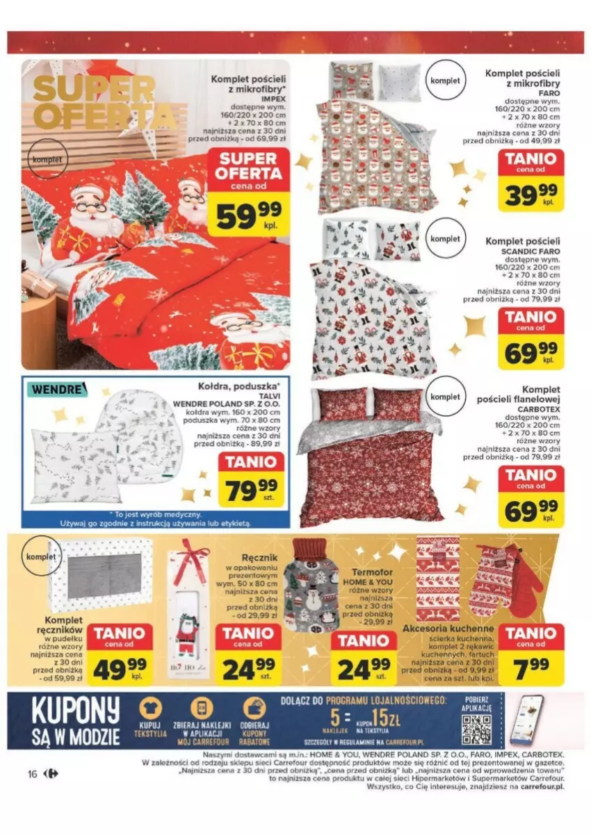 Gazetka promocyjna Carrefour - ważna 12.11 do 30.11.2024 - strona 8 - produkty: Fa, Gra, Klej, Kołdra, Komplet pościeli, Poduszka, Pościel, Ręcznik