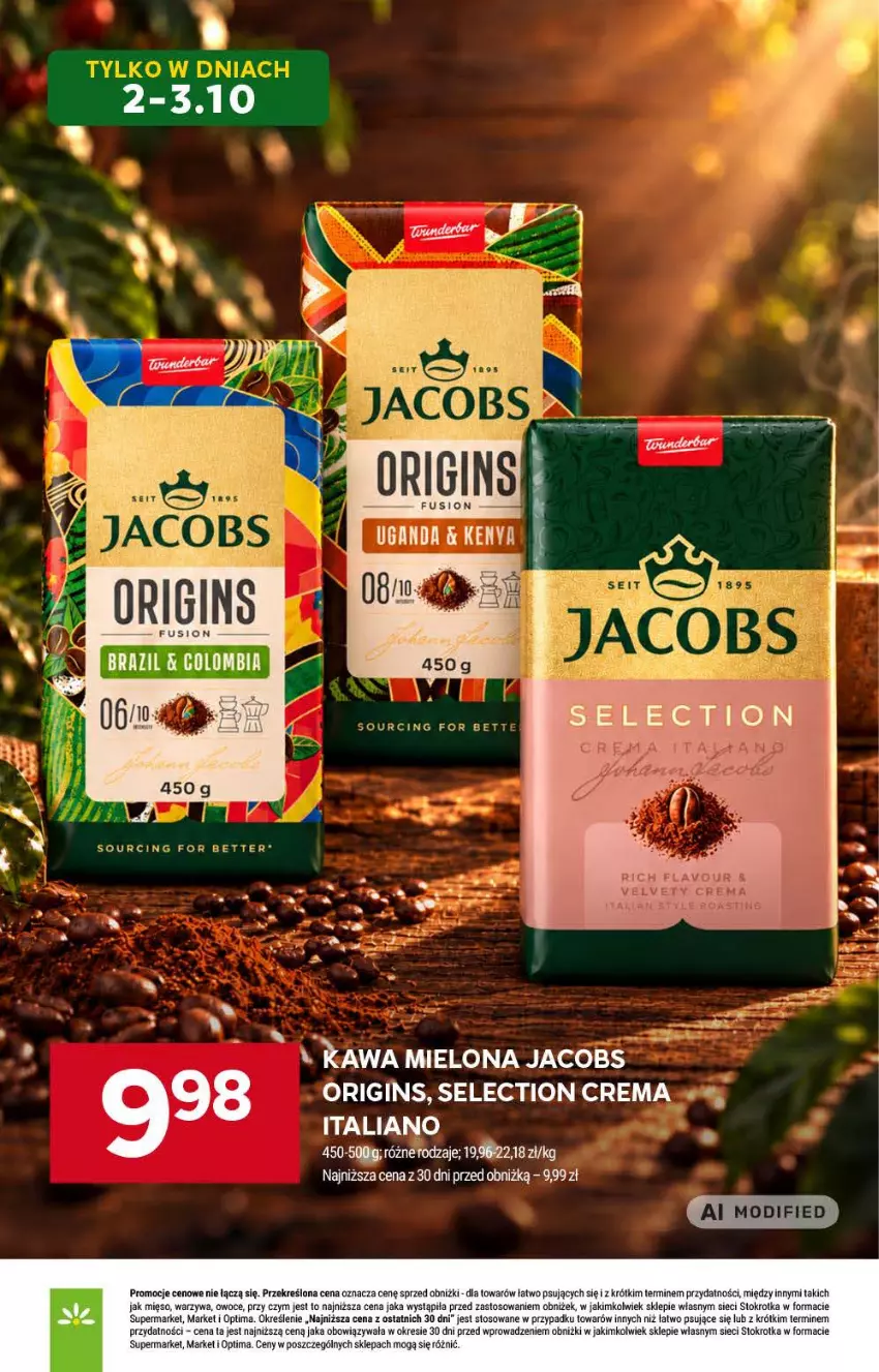 Gazetka promocyjna Stokrotka - Market - ważna 01.10 do 07.10.2026 - strona 30 - produkty: Fusion, Gin, Jacobs, Kawa, Kawa mielona, Optima, Velvet