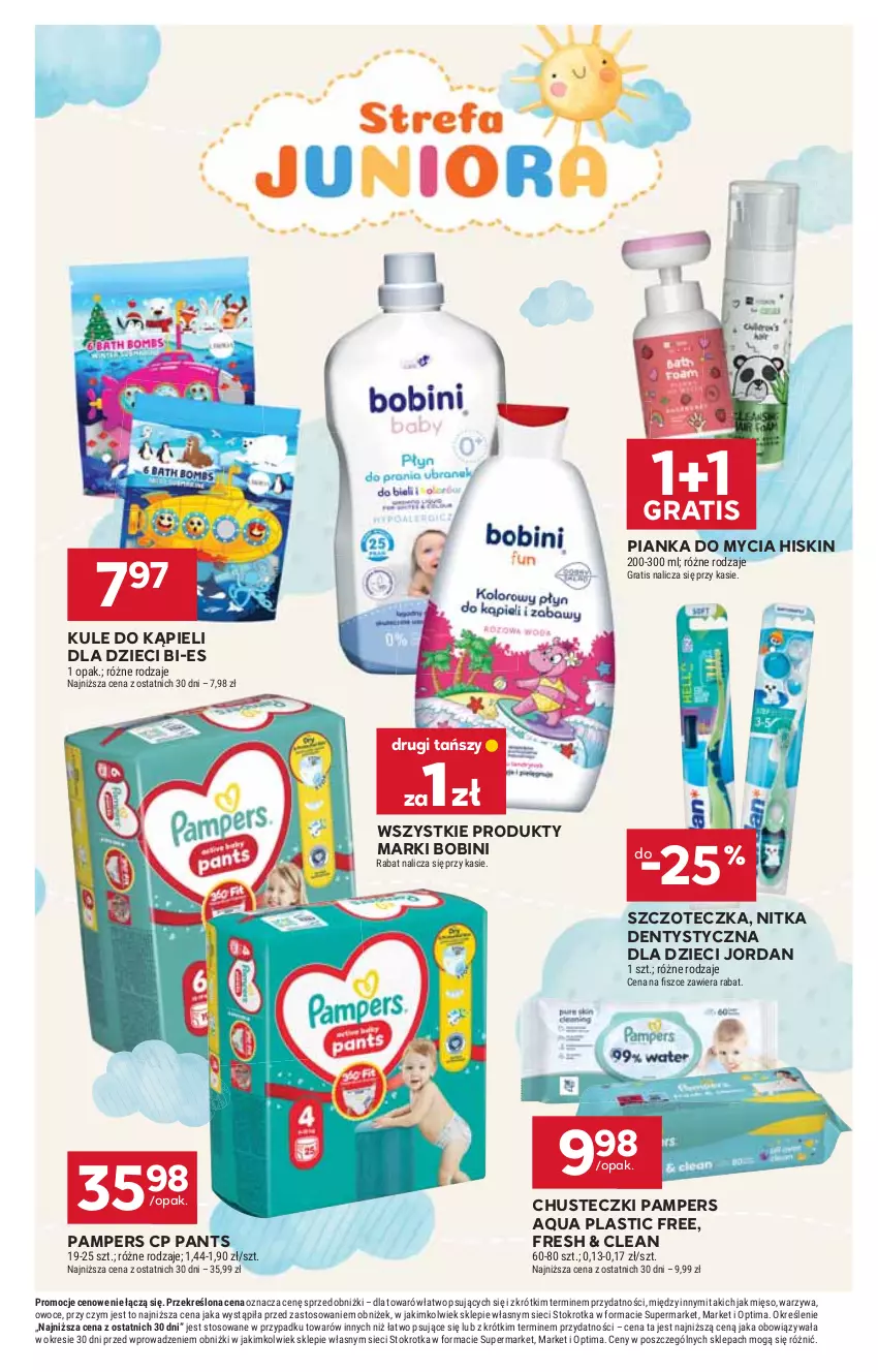Gazetka promocyjna Stokrotka - Market - ważna 01.10 do 07.10.2026 - strona 35 - produkty: Chusteczki, Dzieci, Gra, Mięso, Optima, Owoce, Pampers, Szczoteczka, Warzywa