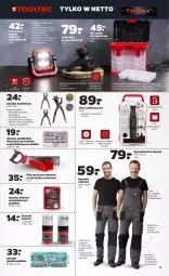 Gazetka promocyjna Netto - Majsterkowicze - Gazetka - ważna od 16.01 do 16.01.2021 - strona 3 - produkty: Lampa robocza LED, Skrzynka narzędziowa, Pojemnik, LANA, Szczypce, Zestaw wierteł, Spodnie, Szlifierka, Lampa, Meble, Podkład, Akumulator