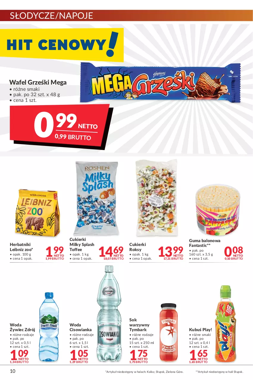 Gazetka promocyjna Makro - [Oferta promocyjna] Artykuły spożywcze i przemysłowe - ważna 17.05 do 30.05.2022 - strona 10 - produkty: Cisowianka, Cukier, Cukierki, Fa, Fanta, Grześki, Herbatniki, Kubuś, Napoje, Sok, Tymbark, Woda