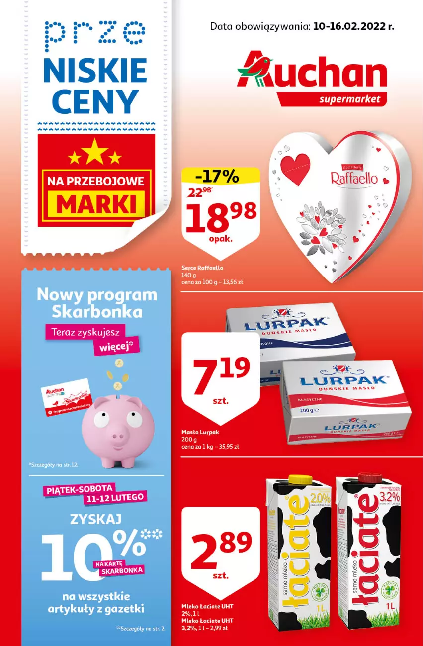 Gazetka promocyjna Auchan - przeNISKIE CENY na przebojowe marki Supermarkety - ważna 10.02 do 16.02.2022 - strona 1 - produkty: Dada, Gra, Mleko