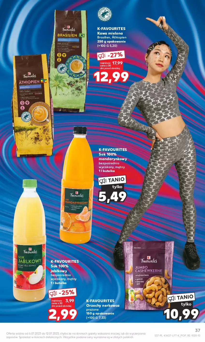 Gazetka promocyjna Kaufland - Gazetka tygodnia - ważna 06.07 do 12.07.2023 - strona 37 - produkty: Fa, Kawa, Kawa mielona, Sok