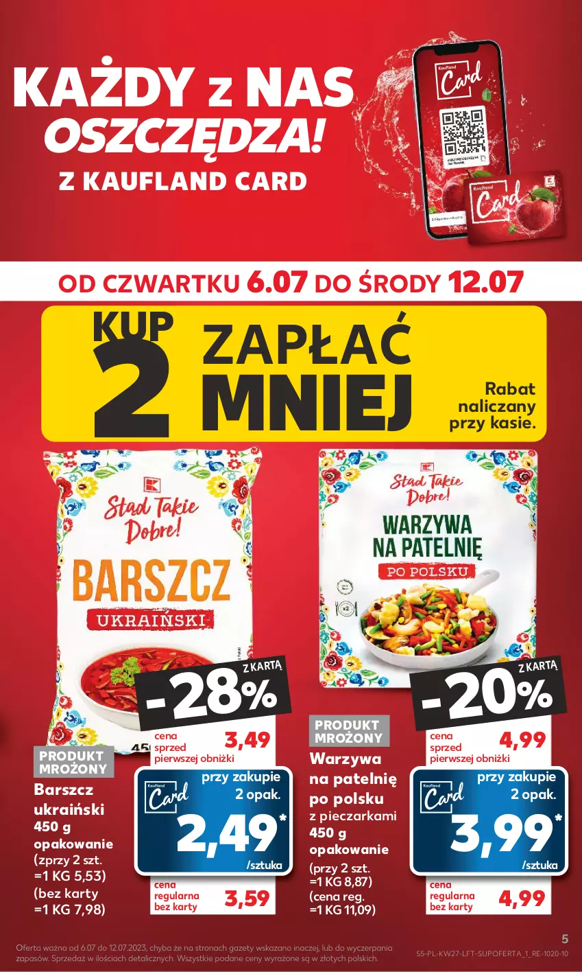 Gazetka promocyjna Kaufland - Gazetka tygodnia - ważna 06.07 do 12.07.2023 - strona 5 - produkty: Piec, Pieczarka, Warzywa