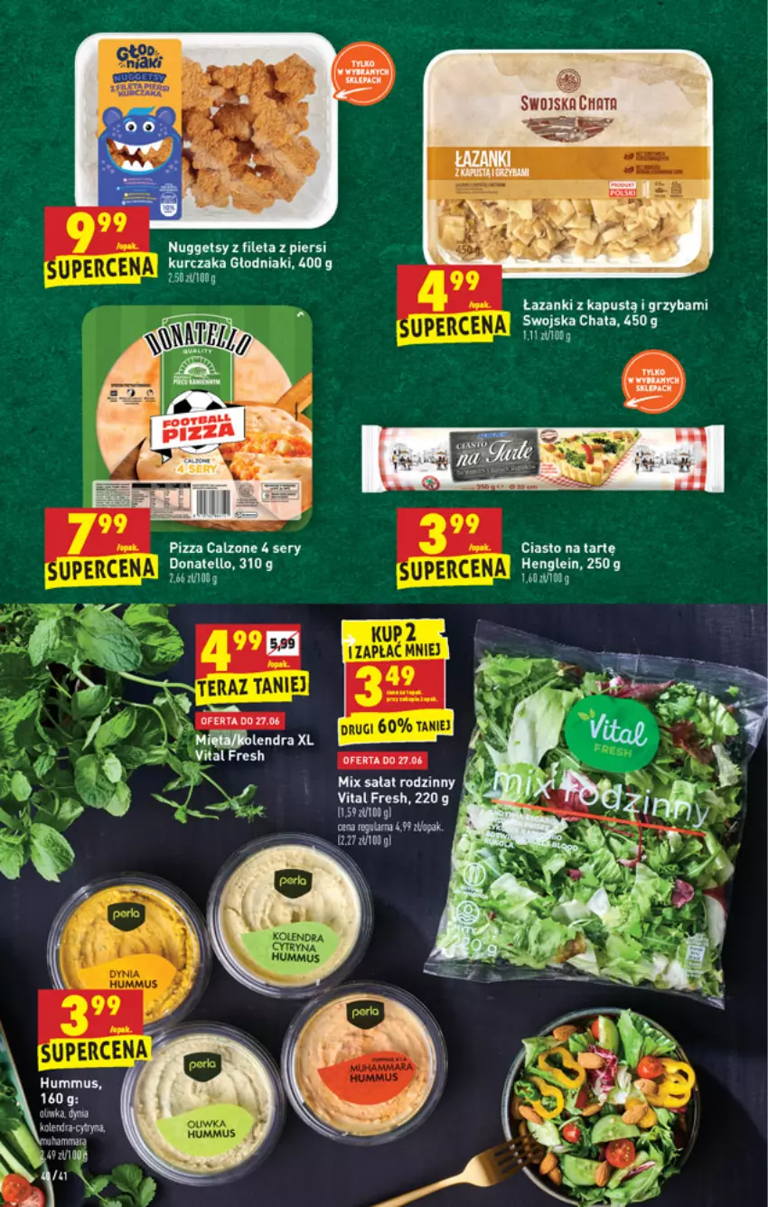 Gazetka promocyjna Biedronka - W tym tygodniu - ważna 24.06 do 30.06.2021 - strona 40 - produkty: Hummus, Kapustą, Kurczak, Mus, Pizza, Sałat, Ser