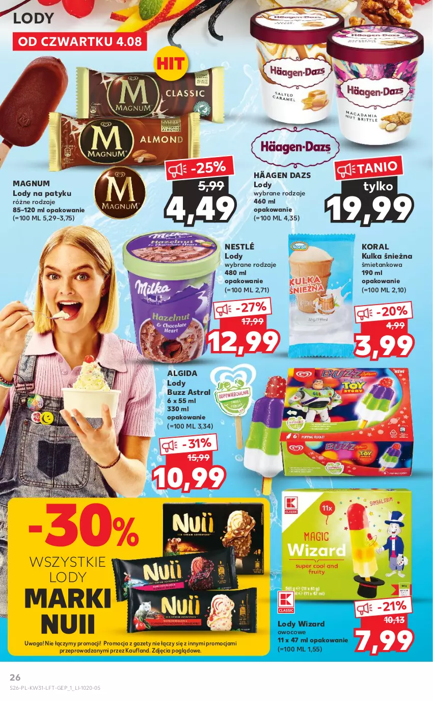 Gazetka promocyjna Kaufland - OFERTA TYGODNIA - ważna 04.08 do 10.08.2022 - strona 26 - produkty: Algida, LG, Lody, Nestlé, Waga