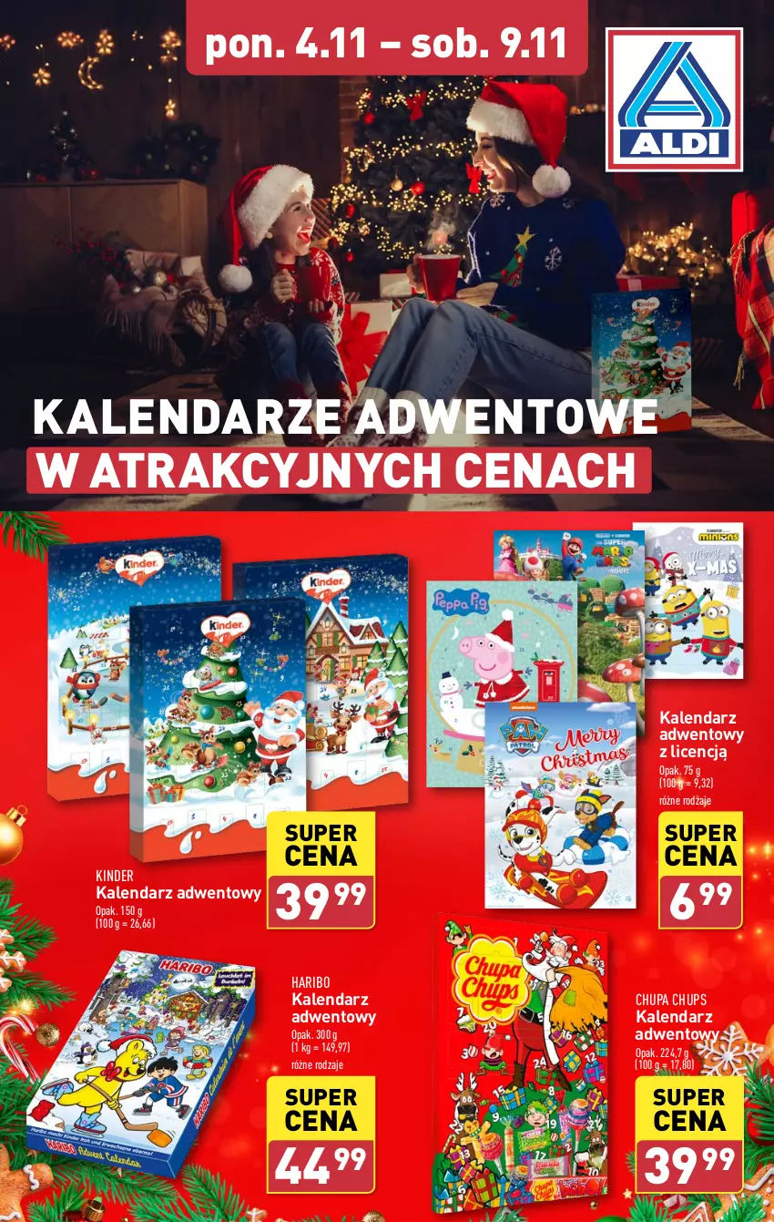 Gazetka promocyjna Aldi - Pełna oferta - ważna 04.11 do 09.11.2024 - strona 16 - produkty: Chupa Chups, Haribo, Kalendarz, Kalendarz adwentowy, Kinder