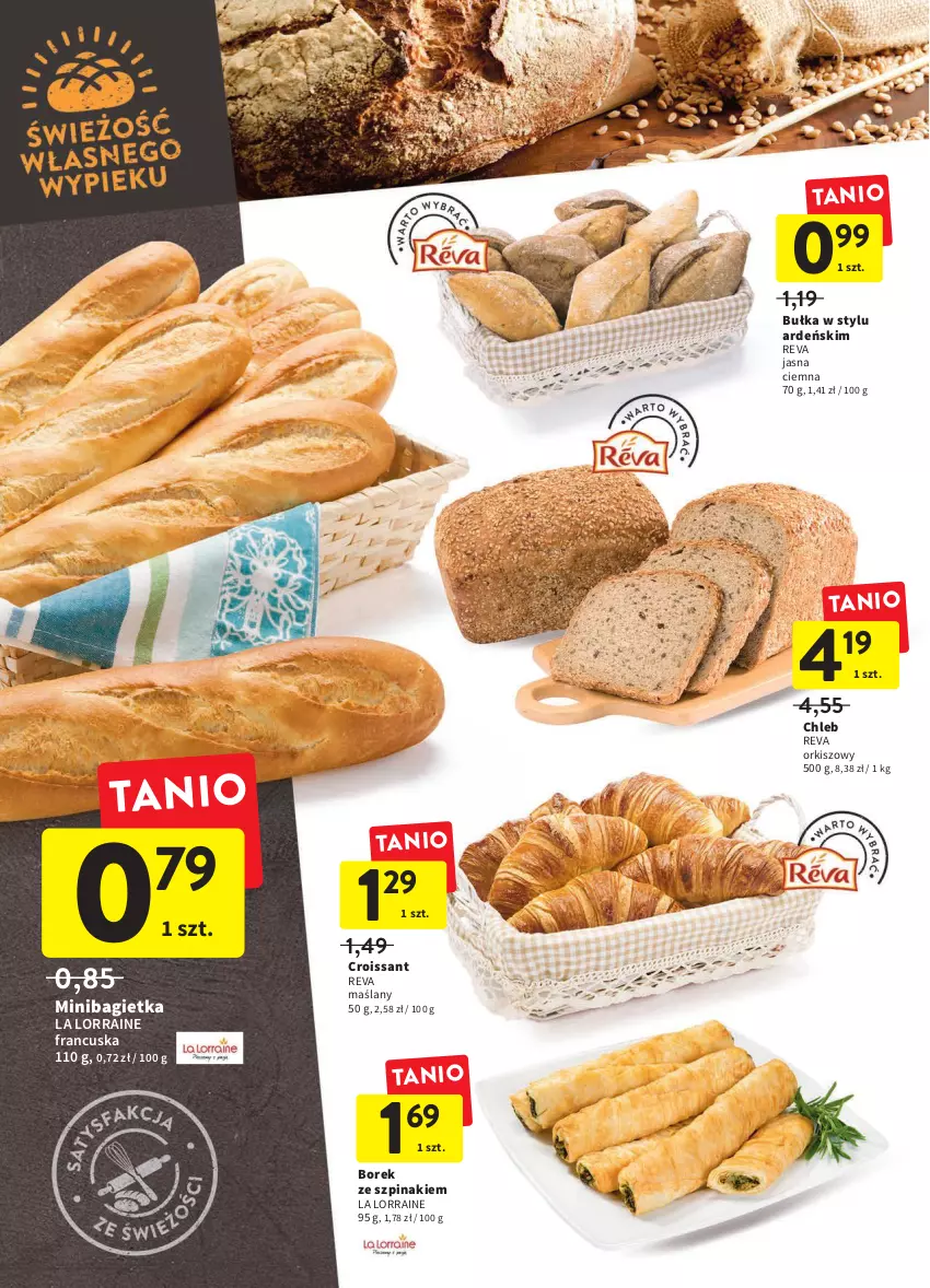 Gazetka promocyjna Intermarche - ważna 28.04 do 04.05.2022 - strona 20 - produkty: Bagietka, Bułka, Chleb, Croissant, Szpinak