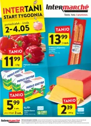 Gazetka promocyjna Intermarche - Gazetka - ważna od 04.05 do 04.05.2022 - strona 40 - produkty: Ser, Papryka czerwona, Papryka, Kiełbasa głogowska, Gouda, Masło, Kiełbasa, Olewnik