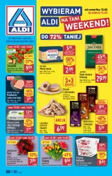 Gazetka promocyjna Aldi - Oferta weekendowa - Gazetka - ważna od 14.02 do 14.02.2026 - strona 1 - produkty: Kurczak, Pączek, Sok, Ser, Gra, Cukier, Tulipan, Jaja, Truskawki, Mięsne specjały, Kawa mielona, Kawa, Raffaello, Faworki, Czekolada, Mola, Moser Roth, Bukiet, Ferrero, Jacobs, Masło, Jaja z wolnego wybiegu, Fa