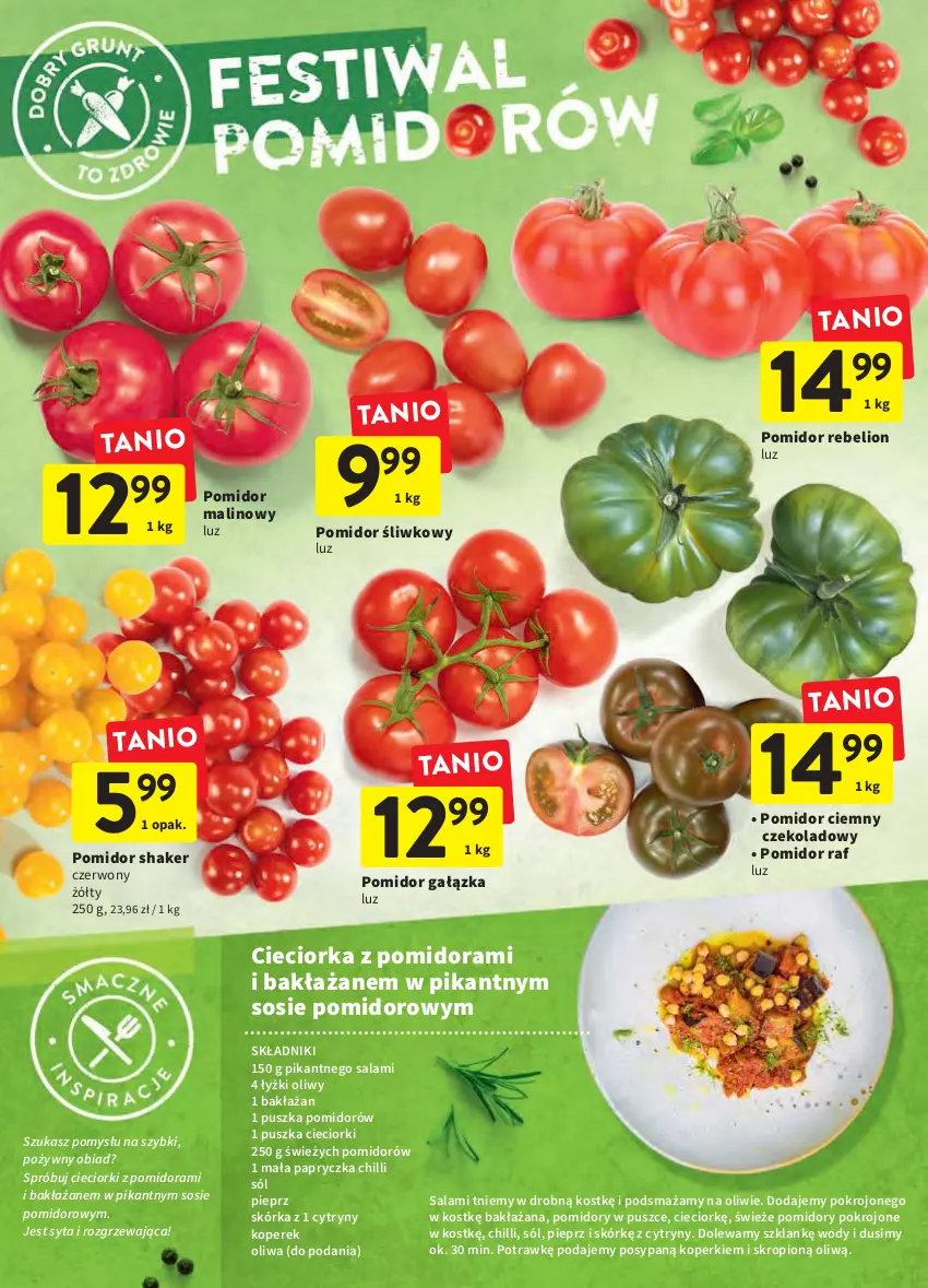 Gazetka promocyjna Intermarche - Świeżo i tanio - ważna 10.03 do 16.03.2022 - strona 10 - produkty: Cieciorka, Cytryny, Lion, Orka, Pieprz, Pomidor malinowy, Pomidory, Salami, Sól, Sos