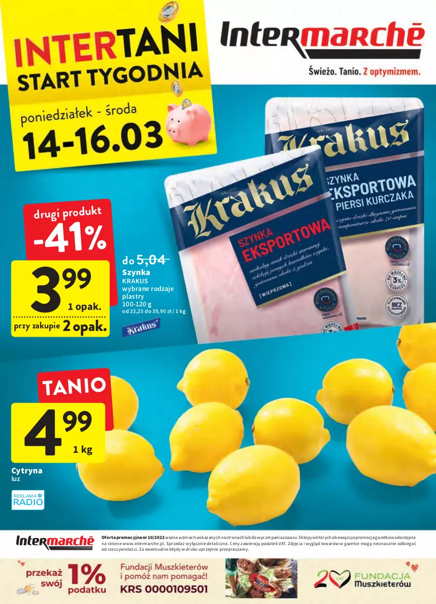 Gazetka promocyjna Intermarche - Świeżo i tanio - ważna 10.03 do 16.03.2022 - strona 40 - produkty: Krakus, Szynka