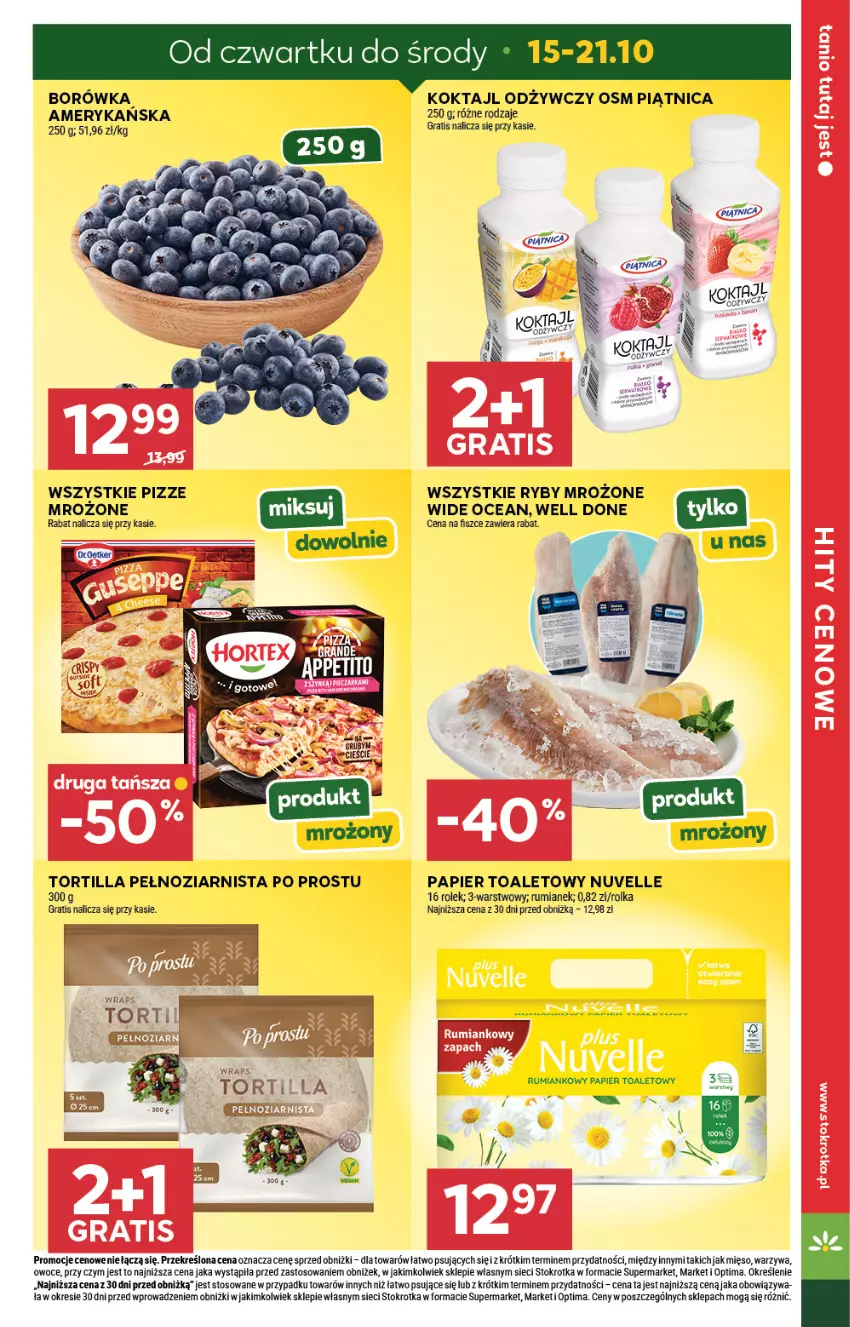 Gazetka promocyjna Stokrotka - Supermarket - ważna 15.10 do 21.10.2026 - strona 3 - produkty: Borówka, Gra, Mięso, Optima, Owoce, Papier, Papier toaletowy, Piątnica, Rum, Tortilla, Warzywa