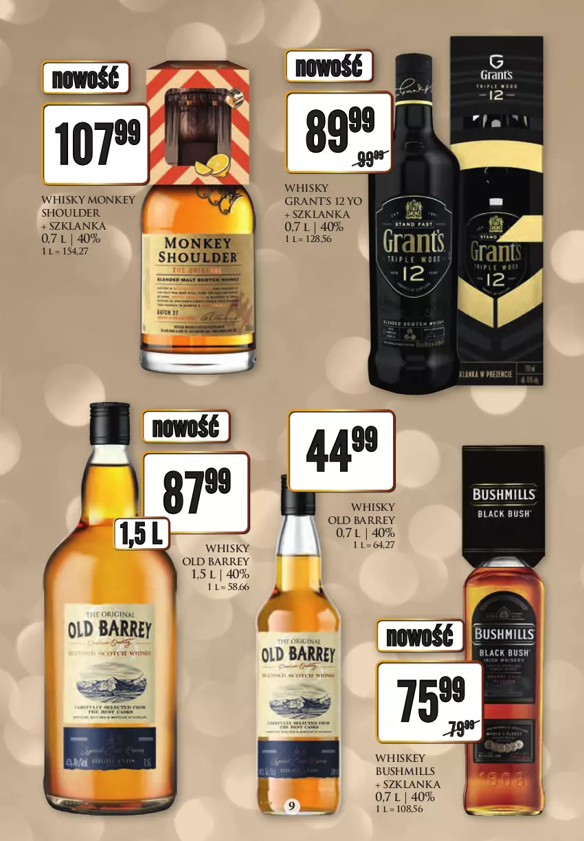 Gazetka promocyjna Dino - Gazetka - ważna 19.12 do 31.12.2022 - strona 9 - produkty: Bushmills, Gra, Grant's, Johnnie Walker, Lack, Szklanka, Whiskey, Whisky