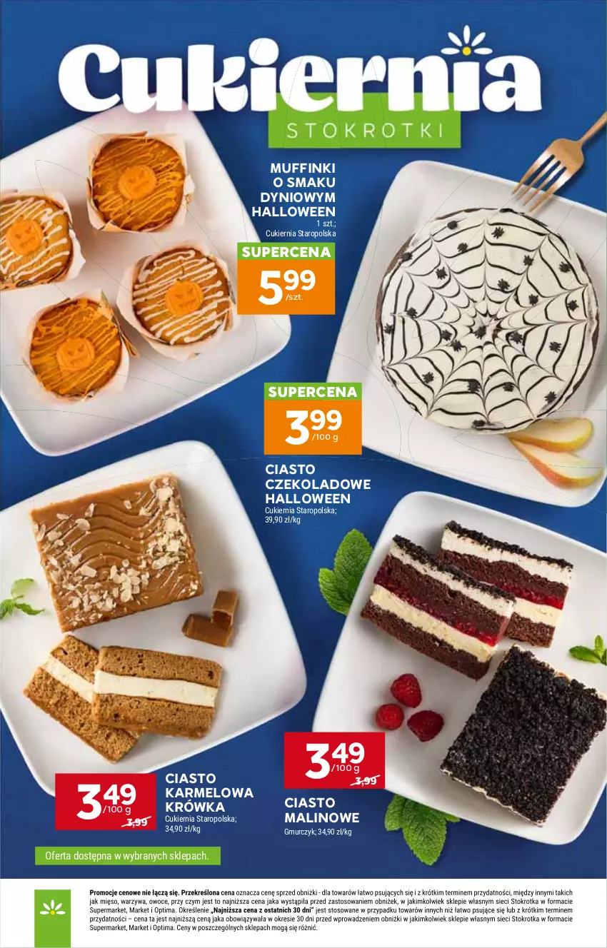 Gazetka promocyjna Stokrotka - Market - ważna 29.10 do 04.11.2026 - strona 18 - produkty: Ciasto czekoladowe, Cukier, Muffinki