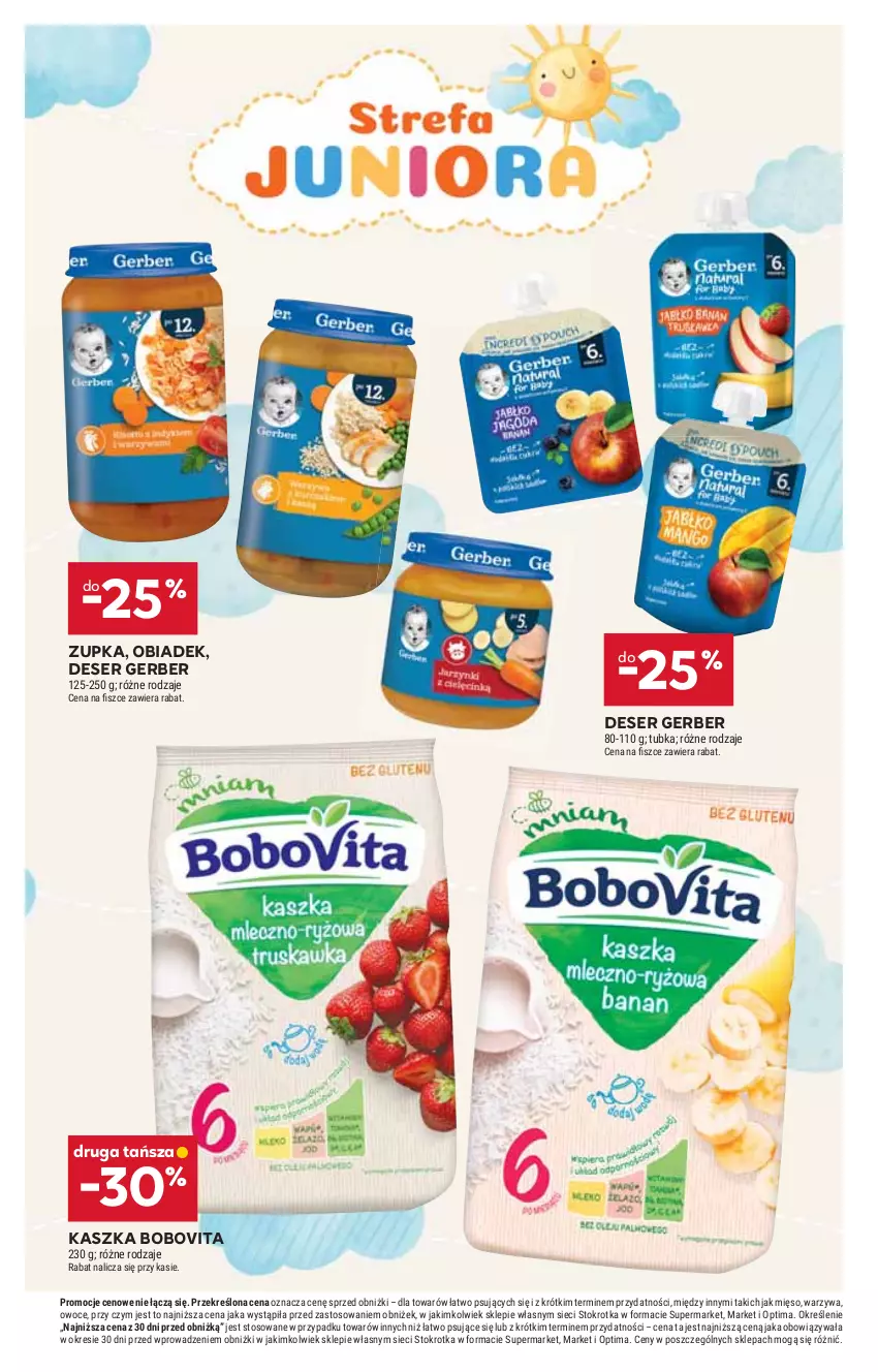 Gazetka promocyjna Stokrotka - Market - ważna 29.10 do 04.11.2026 - strona 38 - produkty: BoboVita, Deser, Gerber, Mięso, Optima, Owoce, Ser, Warzywa