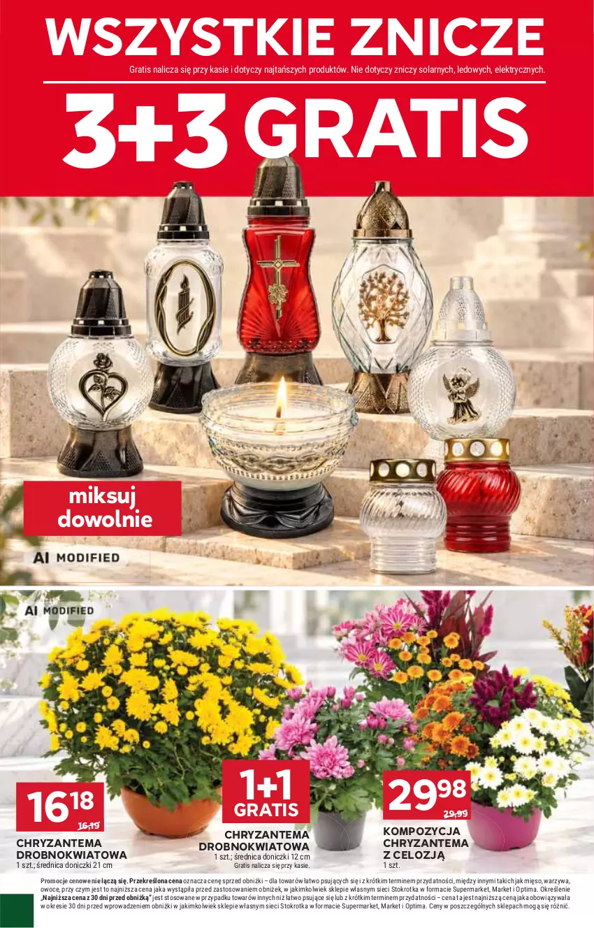 Gazetka promocyjna Stokrotka - Market - ważna 29.10 do 04.11.2026 - strona 9 - produkty: Chryzantema, Gra, Mięso, Optima, Owoce, Warzywa, Znicz