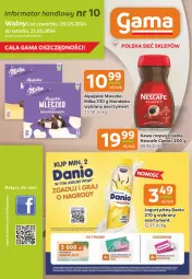 Gazetka promocyjna Gama - Gazetka Gama - Gazetka - ważna od 21.05 do 21.05.2024 - strona 1 - produkty: Kawa rozpuszczalna, Jogurt, Kawa, O nas, Mleczko, Danio, Jogurt pitny, Milka, Fa