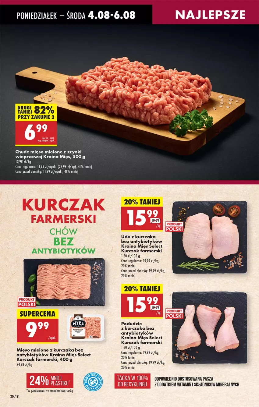 Gazetka promocyjna Biedronka - Od Poniedziałku - ważna 04.08 do 09.08.2025 - strona 28 - produkty: Fa, Kurczak, Mięso, Mięso mielone, Mięso mielone z szynki, Podudzie z kurczaka, Por, Udo z kurczaka