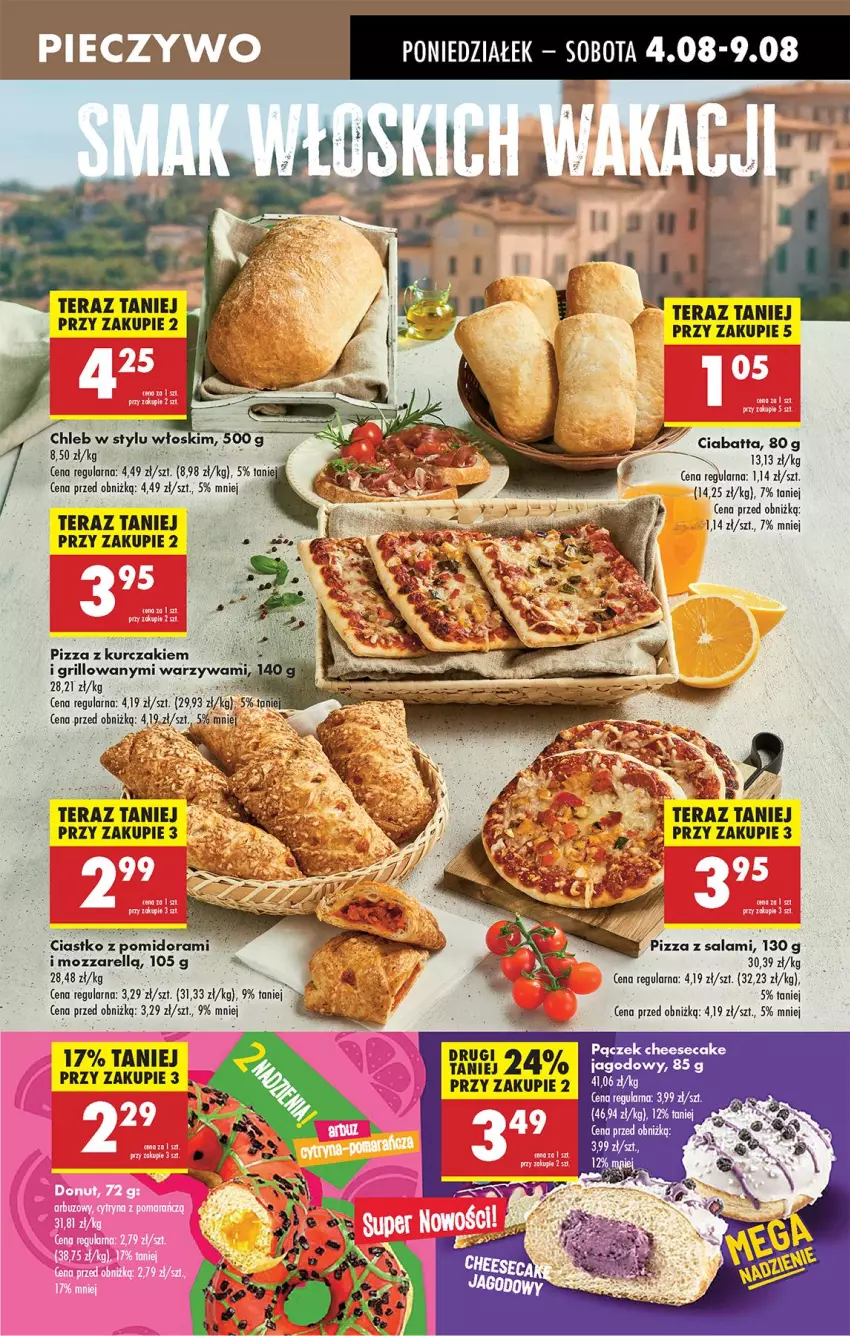 Gazetka promocyjna Biedronka - Od Poniedziałku - ważna 04.08 do 09.08.2025 - strona 37 - produkty: Chleb, Ciabatta, Grill, LANA, Pizza, Salami, Tera