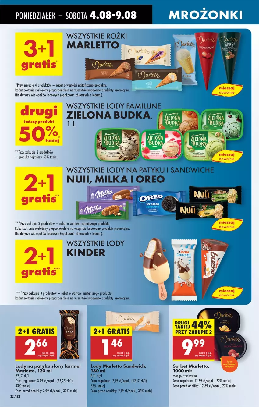 Gazetka promocyjna Biedronka - Od Poniedziałku - ważna 04.08 do 09.08.2025 - strona 44 - produkty: Fa, Kinder, Lody, Mango, Milka, Oreo, Por