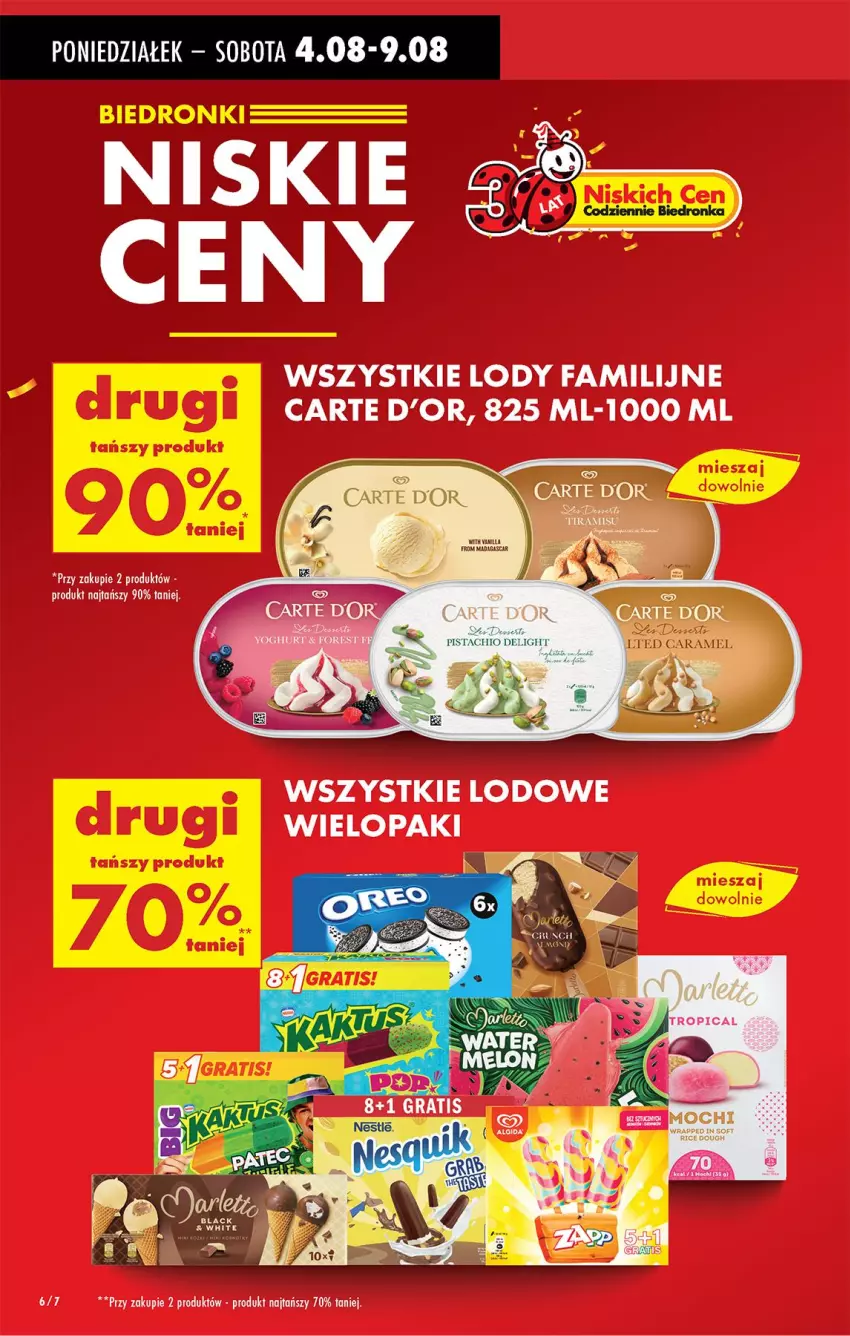 Gazetka promocyjna Biedronka - Od Poniedziałku - ważna 04.08 do 09.08.2025 - strona 6 - produkty: Carte d'Or, Fa, Lody