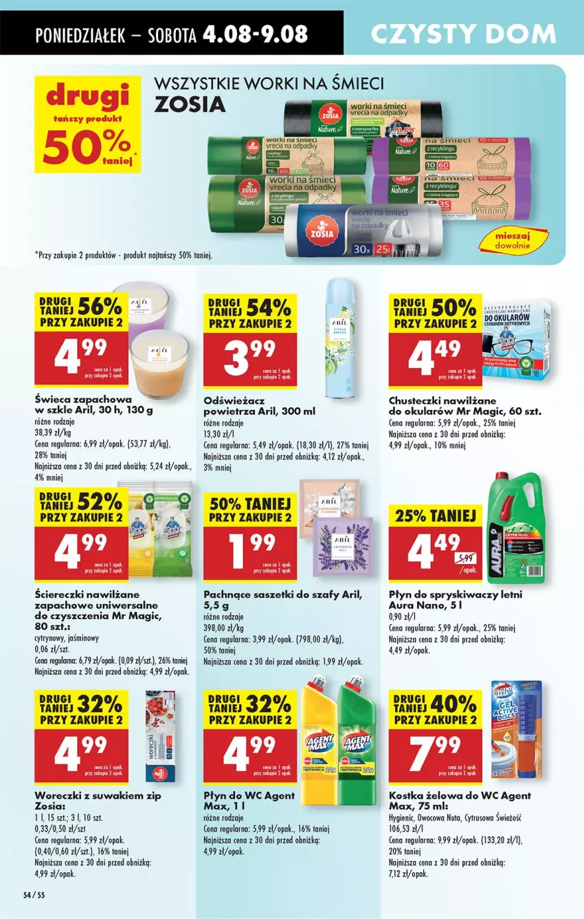 Gazetka promocyjna Biedronka - Od Poniedziałku - ważna 04.08 do 09.08.2025 - strona 74 - produkty: Chusteczki, Leon, Płyn do spryskiwaczy, Płyn do wc