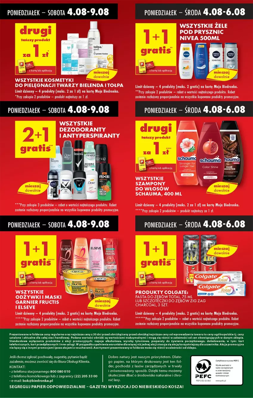 Gazetka promocyjna Biedronka - Od Poniedziałku - ważna 04.08 do 09.08.2025 - strona 80 - produkty: Antyperspirant, Bielenda, Colgate, Dezodorant, Fa, Fructis, Gra, Kosz, LG, Napoje, Nivea, Papier, Pasta do zębów, Por, Str8, Szampon, Telefon, Tołpa
