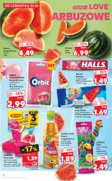 Gazetka promocyjna Kaufland - OFERTA TYGODNIA - Gazetka - ważna od 06.07 do 06.07.2022 - strona 10 - produkty: Cukier, Winiary, Produkty mrożone, Lody, Galaretka, Orbit, Kubuś, Napój niegazowany, Cukierki, Arbuz, Halls, Gala, Napój, Melon, Nestlé