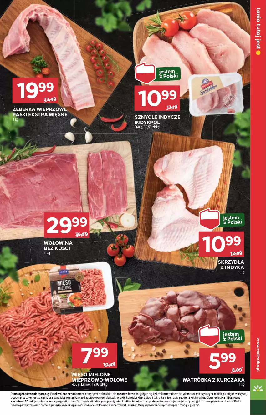 Gazetka promocyjna Stokrotka - Supermarket - ważna 26.09 do 02.10.2024 - strona 13 - produkty: Kurczak, Mięso, Mięso mielone, Owoce, Warzywa, Wołowina, Wołowina bez kości